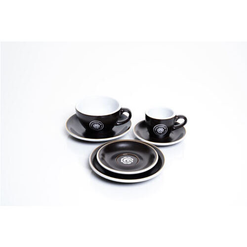 6x Espresso Cups (80ml) inkl. 11,5 cm Unterteller